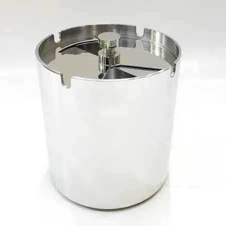 #CD10109; Stainless steel ashtray round ..