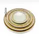 #CH-0990; Ceramic round plate 10 inches