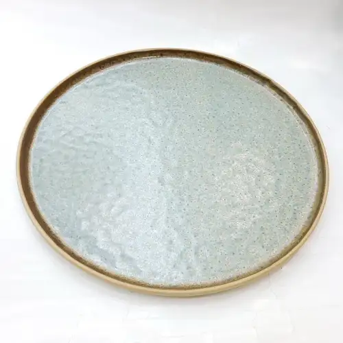 #CH-1102; Ceramic round plate 13 inches