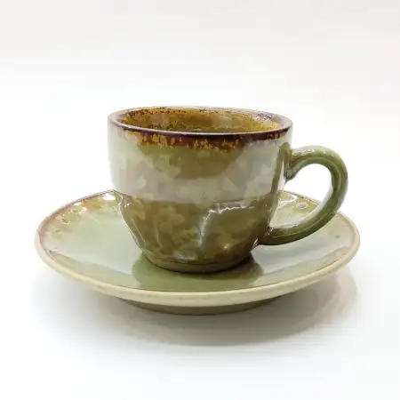 #CH-6312; Ceramic Espresso cup with sauc..
