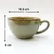 #CH-6350; Ceramic Latte cup with saucer 280ml   