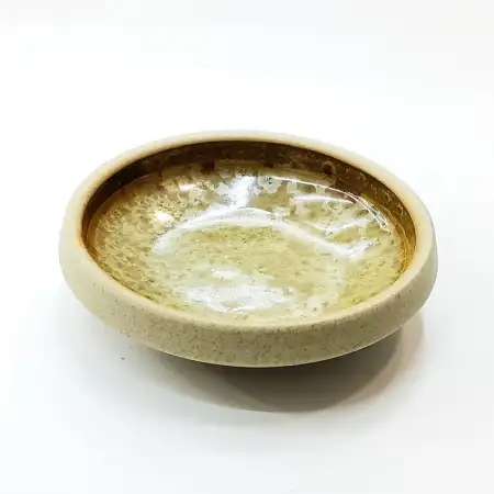 #CH-6466; Ceramic saucer 3.6 inches..