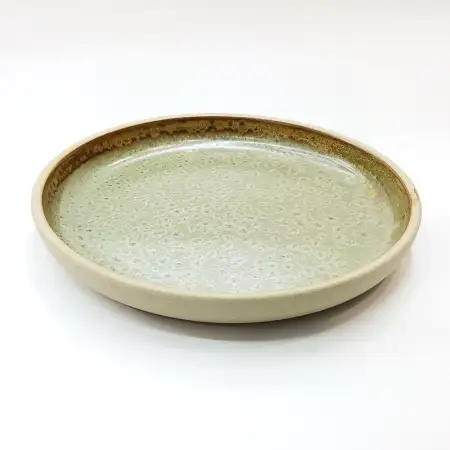 #CH-6503; Ceramic round plate 9.25 inche..