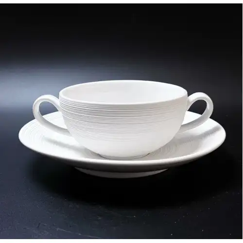 #CM5339; Ceramic soup bowl with saucer