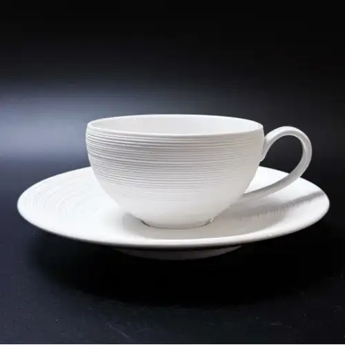 #CM5377; Ceramic coffee cup with saucer 300ml