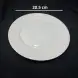 #CW8996; Ceramic round plate 8 inches White 