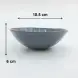 #CX0869; Ceramic bowl 7"
