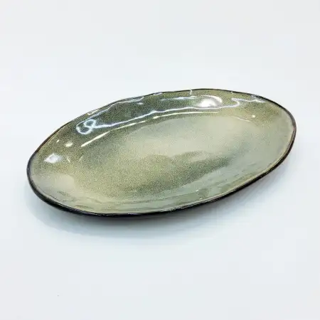 #CX2238; Ceramic oval plate 13.25" ..