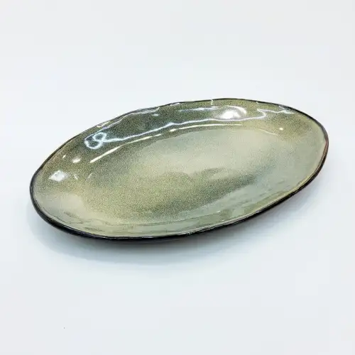 #CX2238; Ceramic oval plate 13.25"  