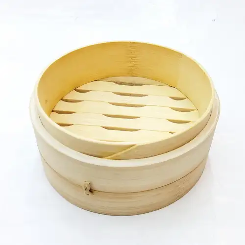 #FS13R-B; Bamboo steamer rd. basket 13cm