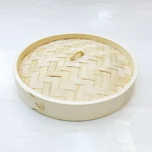 #FS21R-A; Bamboo steamer rd. cover 21cm  