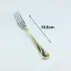 #HM0128; Stainless steel dessert fork w. golden color