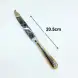 #HM9924; Stainless steel dessert knife w. golden color