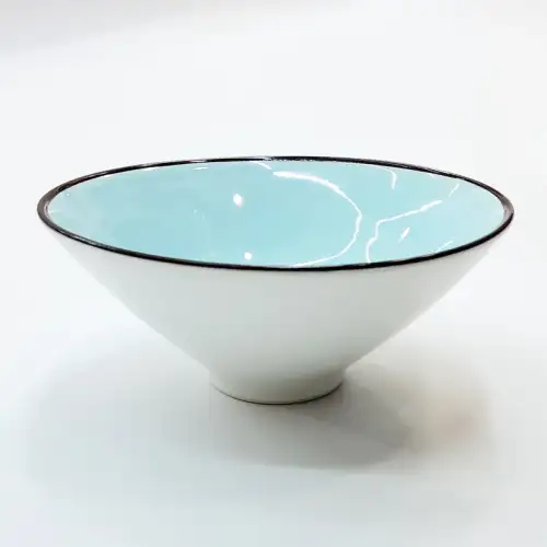 #HN0221-BW; Ceramic bowl 5" BW