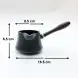 #HN0276-BK; Ceramic sauce bowl with handle