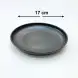 #HN0313-BK; Ceramic rd. plate 17cm black