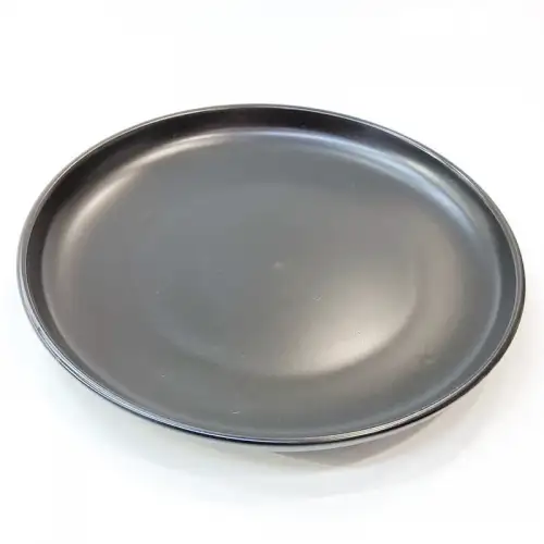 #HN0313-BK; Ceramic rd. plate 17cm black