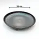 #HN0375-BK; Ceramic rd. plate 24cm BK