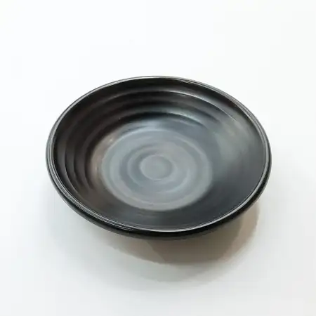 #HN0474-BK; Ceramic sauce 8.5cm dish BK..