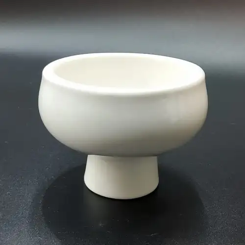 #HN0696-WT; Ceramic dessert bowl w. stand WT  