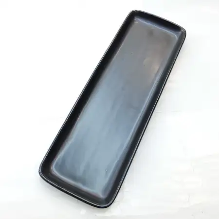 #HN2751-BK; Ceramic plate 33x11cm BK..