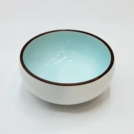 #HN2836-BW;  Ceramic bowl 8cm BW..