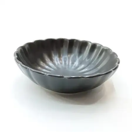 #HN7319-BK; Ceramic sauce dish 4.5"..