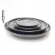 #HN8776-BK; Ceramic 10.5" plate BK
