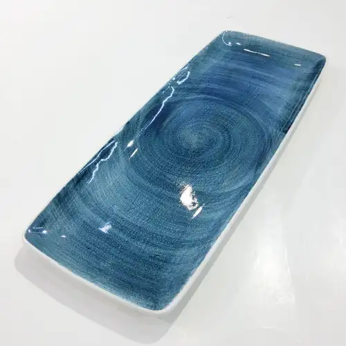 #KA0427; Ceramic rectangular plate 12 inches