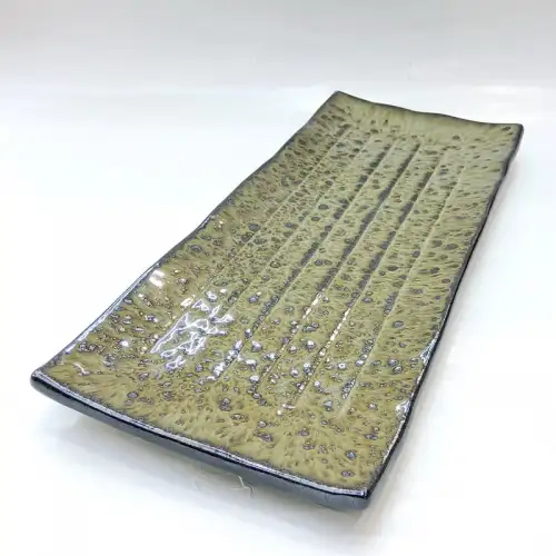 #KA4807; Ceramic rectangular plate 14 inches