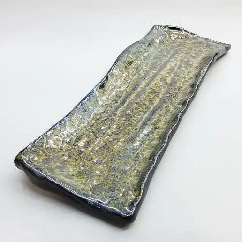 #KA4814; Ceramic rectangular plate 12.75 inches