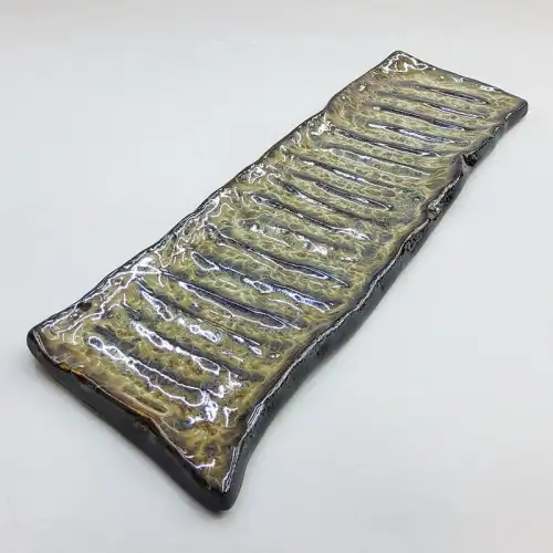 #KA4821; Ceramic rectangular plate 11.5 inches