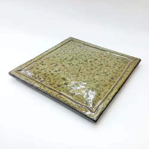 #KA4838; Ceramic square plate 10 inches