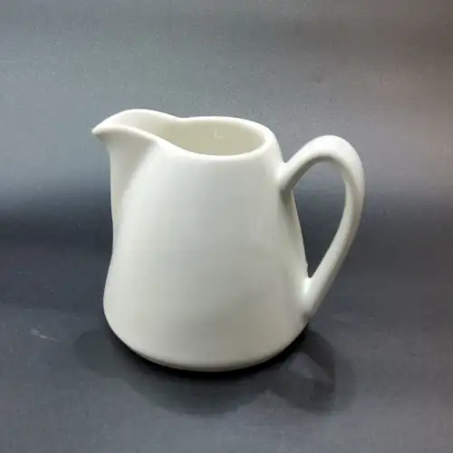 #KH7051-CW; Ceramic cream pot 140ml with handle