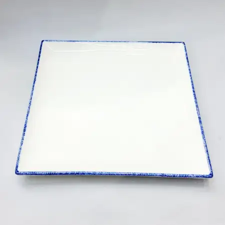 #KH7167; Ceramic square plate 10.5"..