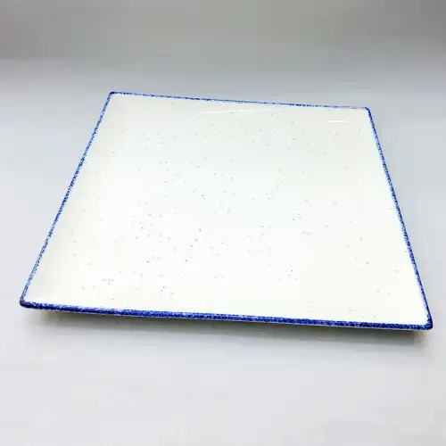 #KH7167-P; Ceramic square plate 10.5 inches