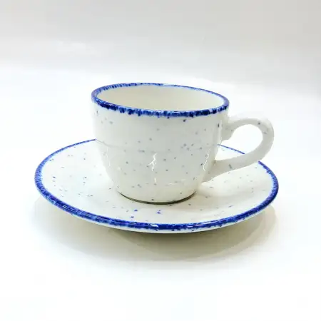 #KHE100-P; Ceramic coffee cup with sauce..