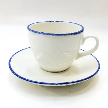 #KHE190; Ceramic coffee cup with saucer ..