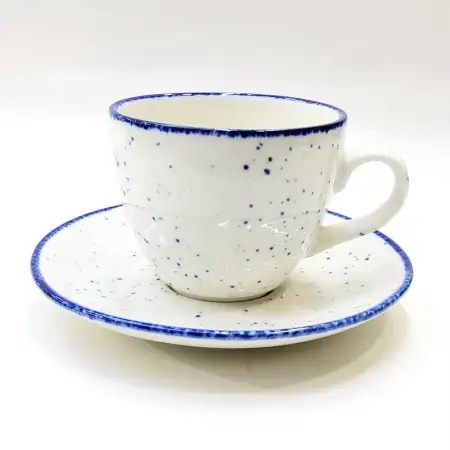 #KHE190-P; Ceramic coffee cup with sauce..