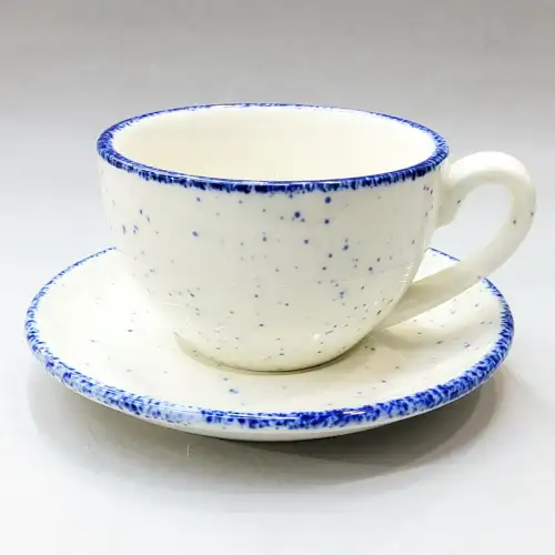 #KHEG220-P; Ceramic coffee cup with saucer 220ml
