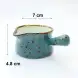 #KK1066-BL; Ceramic cream pot with handle