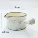 #KK1066-WT; Ceramic cream pot with handle