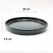 #KK1073-BK; Ceramic deep plate 10.25 inches