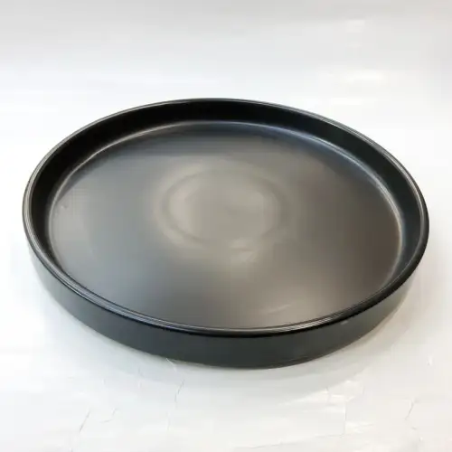 #KK1073-BK; Ceramic deep plate 10.25 inches