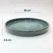 #KK1073-BL; Ceramic deep plate 10.25 inches