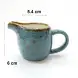 #KK1210-BL; Ceramic cream pot with handle 4 inches