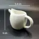 #KK1210-CW; Ceramic cream pot with handle 4 inches