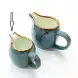 #KK1227-BL; Ceramic cream pot with handle 3.25 inches
