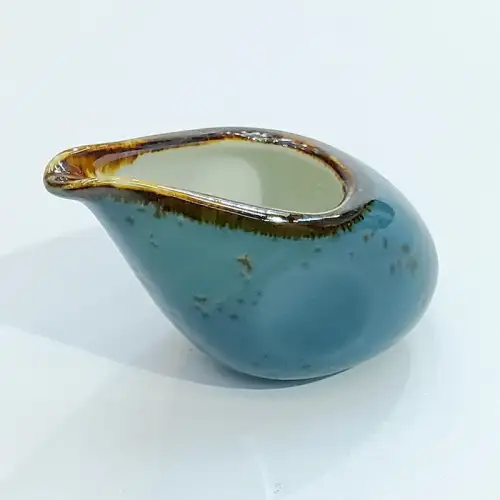 #KK1241-BL; Ceramic cream pot 3.25 inches