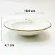 #KK1258-WT; Ceramic deep plate 7.5 inches